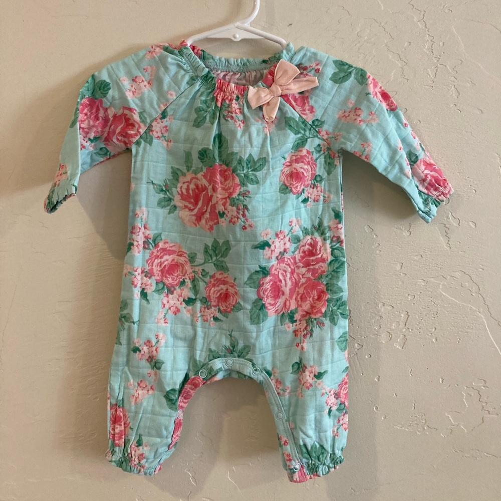 NWT Mudpie Jumper Romper with matching bow headband